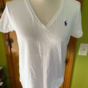 Polo Womens white capped sleeve t-shirt
